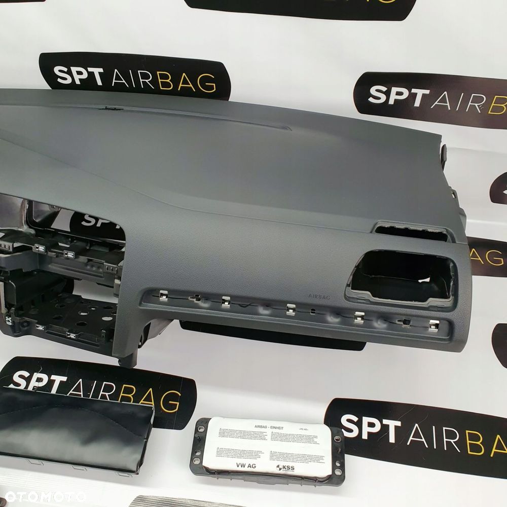 VW GOLF VII 7 DESKA ROZDZIELCZA KONSOLA KOKPIT PULPIT PODUSZKI AIRBAG AIR BAG PASY KIT SET - 3