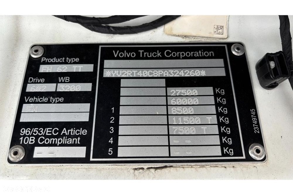 Volvo FH500 XL 6x2 EURO6 + RETARDER + Turbo compound + WB3200 - 34