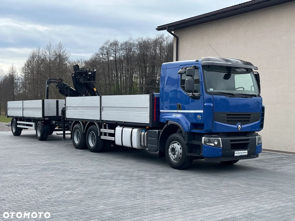 Renault ZESTAW- PREMIUM LANDER 460DXI / 6X4/ HDS HIAB 166 B-3 DUO- 12,5m / NOWE OPONY + PRZYCZEPA GNIOTPOL - 1