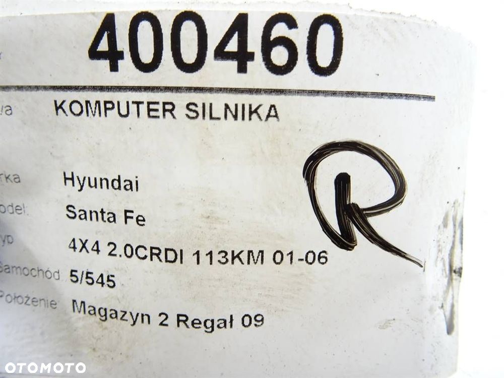 KOMPUTER SILNIKA  HYUNDAI SANTA FÉ I (SM) 2000 - 2006 2.0 CRDi 4x4 83 kW [113 KM] olej napędowy - 4