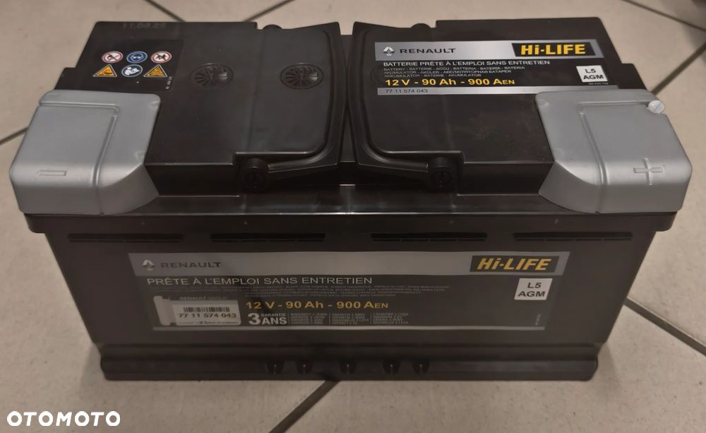 AKUMULATOR 12V 90Ah 900A L5 AGM - 1