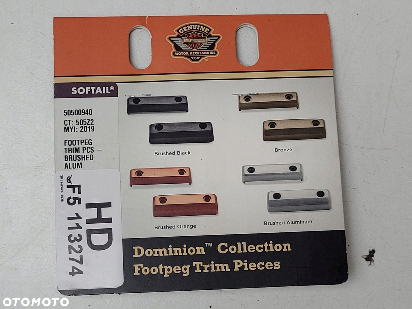 HARLEY DAVIDSON NAKŁADKA PODNÓŻKA DOMINION DEKOR 50500940 - 1