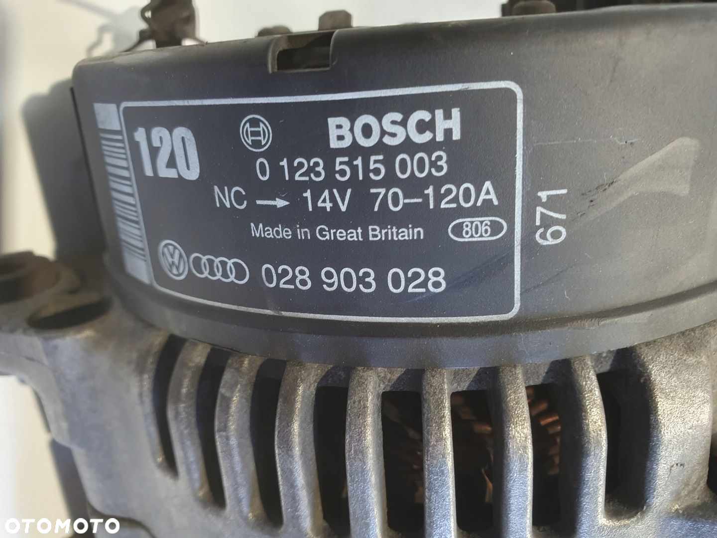 Audi A4 B5 1.9 TDI ALTERNATOR 0123515003 028903028 120A - 2