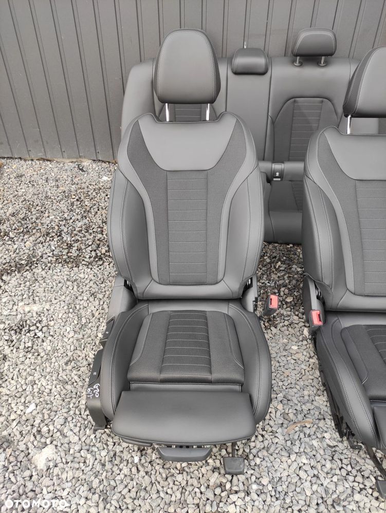 FOTELE KANAPA BOCZKI BMW G20 CZARNA PÓŁSKÓRA EUROPA CH - 5