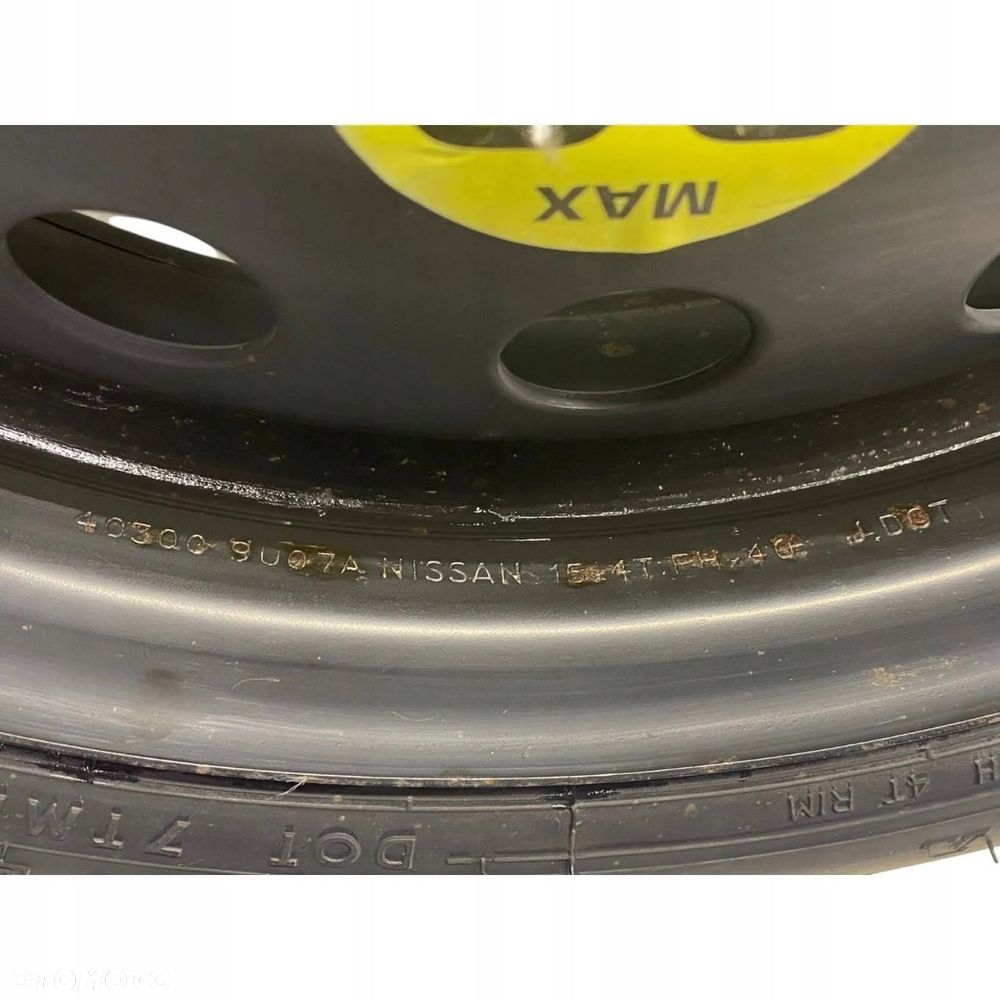 KOŁO DOJAZDOWE NISSAN TIIDA NV200 ALMERA N16 125/70R15 4X114,3 4J - 9