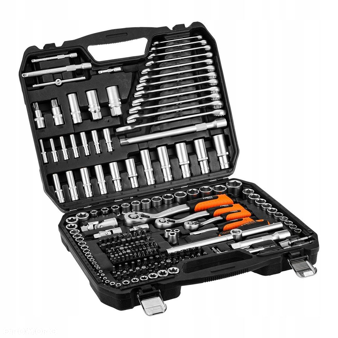 NEO ZESTAW KLUCZY NASADOWYCH 220 el 1/2" 3/8" 1/4" PŁASKIE TORX BITY 10-220 - 2