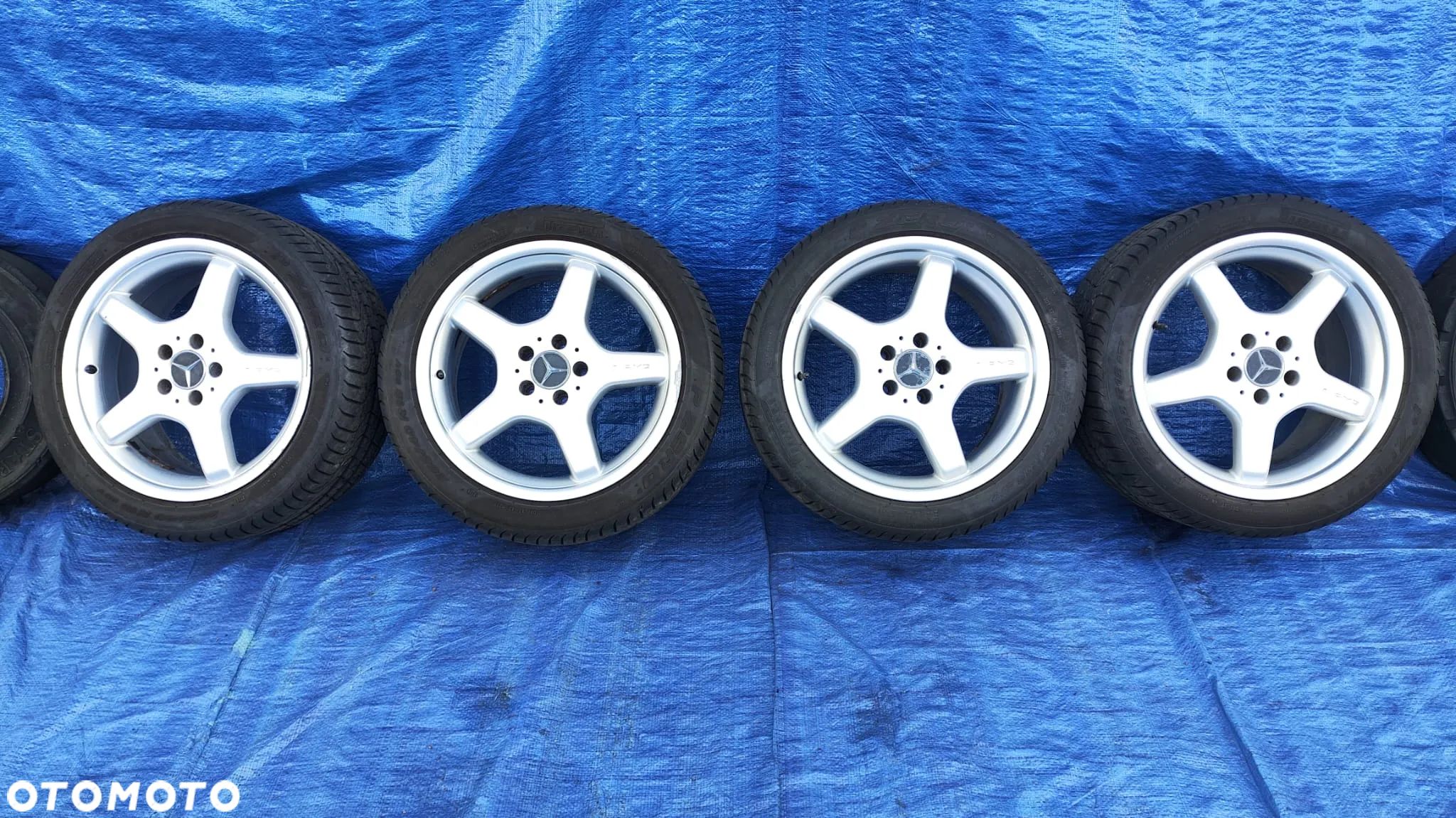 FELGI ALUMINIOWE ALUFELGI OPONY KOŁA 8.5J 9.5J 18 AMG ORYGINAŁ A2304012002 A2304012102 MERCEDES SL R230 W230 - 1