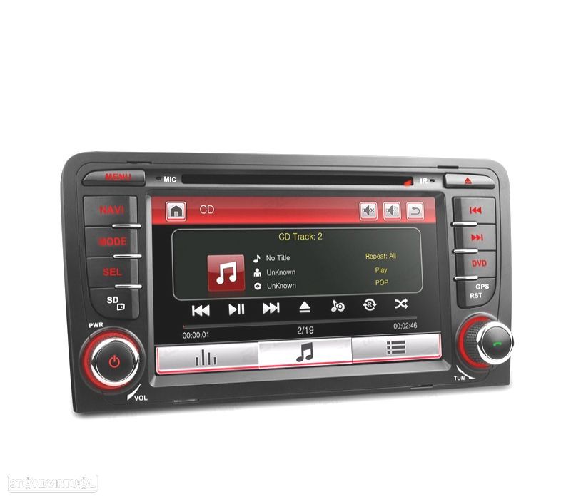 AUTO RADIO 2DIN 7" PARA AUDI A3 8P 03-12 USB GPS TACTIL HD - 3