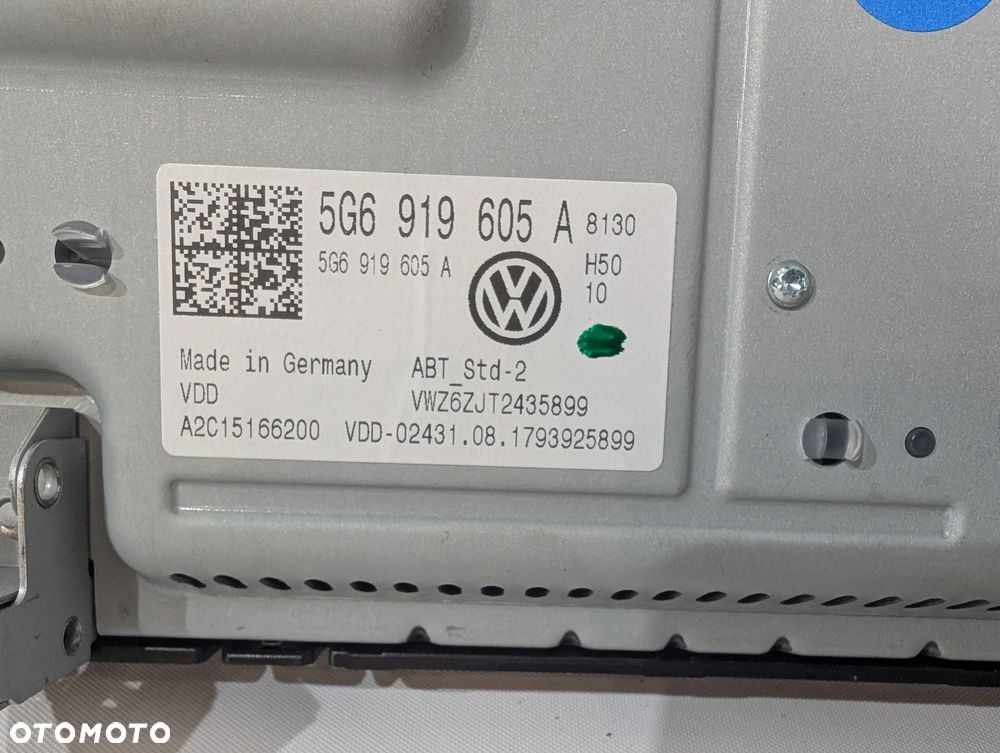 VW PASSAT B8 TIGUAN II RADIO NAWIGACJA CZYTNIK WYŚWIETLACZ 5G6919605A 3Q0035840C - 7