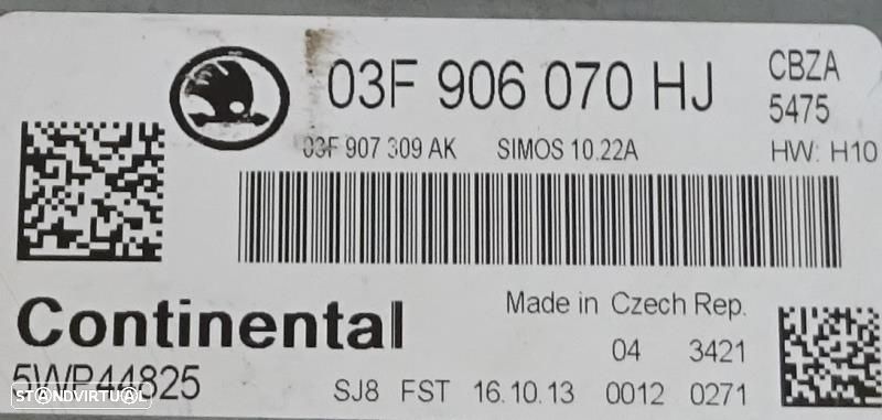 Centralina De Motor Skoda Roomster (5J)  Centralina 1.2 Tsi / 03F90607 - 2