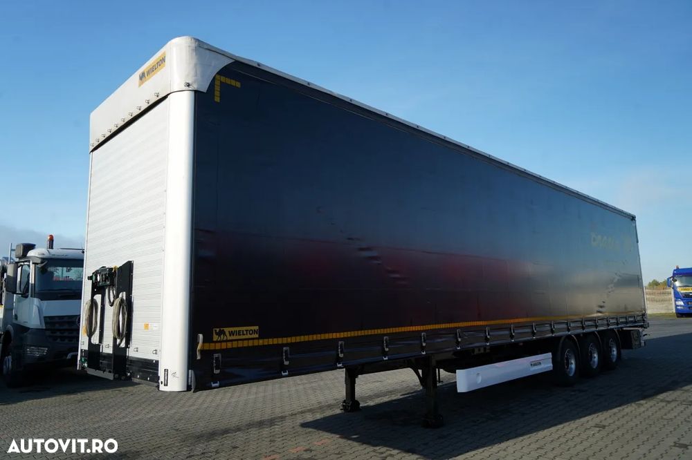 Wielton CORTINĂ / MEGA / PLATFORMĂ JOSĂ / PUȚIN FOLOSIT / 80.000 KM / PUNTE RIDICATĂ / SAF - 4