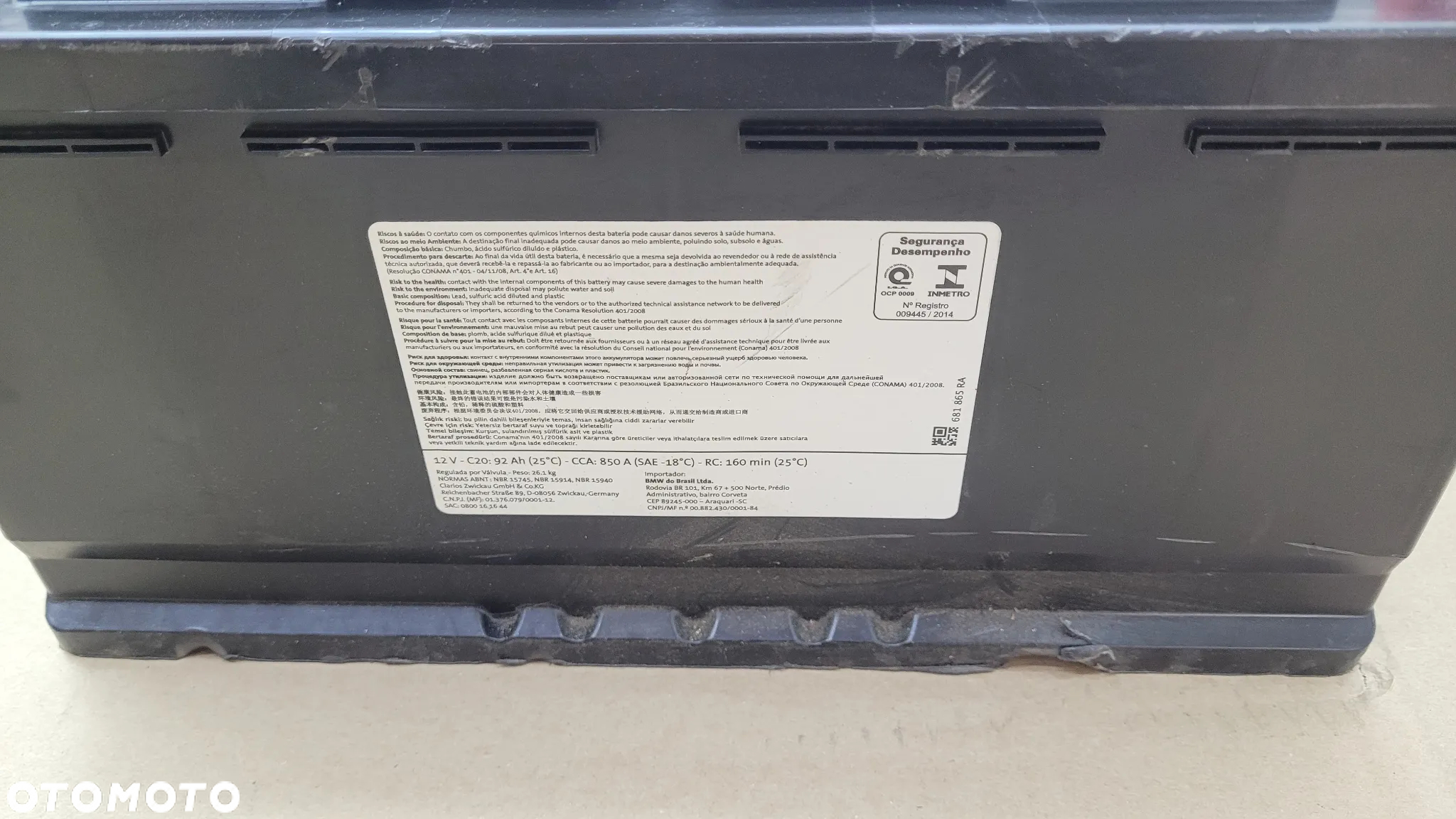 AKUMULATOR 2024 BMW 92Ah 850A VRLA/AGM 61219381776 61219381778 - 4