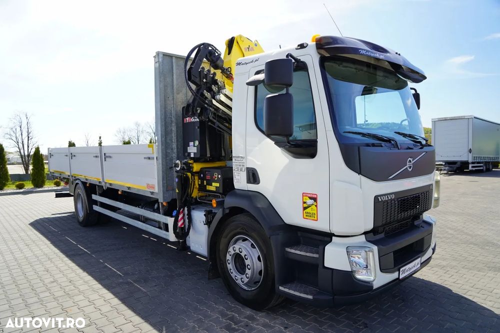Volvo FL 280 / 4X2 / CAROSERIE 7,3 M / HYVA DRIVE / PILOT / FURCĂ PENTRU PALEȚI / ROTATOR / EURO 6 - 15