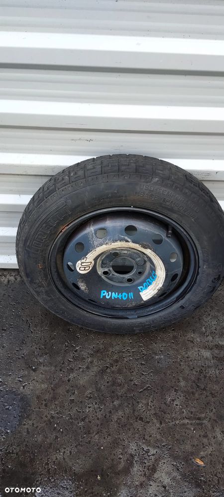 KOŁO DOJAZDOWE ZAPASOWE FELGA STALOWA FIAT PUNTO II 4.00Bx14H ET43 - 1