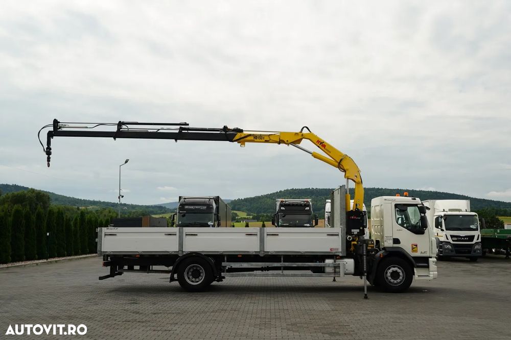 DAF LF 250 / 4X2 / LIVRARE - 7.3 + HDS HYVA HB 150X -E3 / RADIOCOMANDĂ / ROTATOARE / MAX. CAPACITATE DE RIDICARE: 5200 KG / EURO 6 - 6