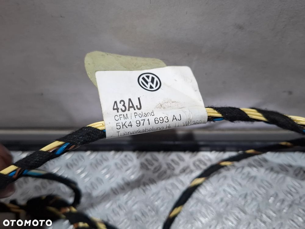 Wiązka instalacji drzwi lewy tył Volkswagen Golf VI nr 5K4971693AJ - 3