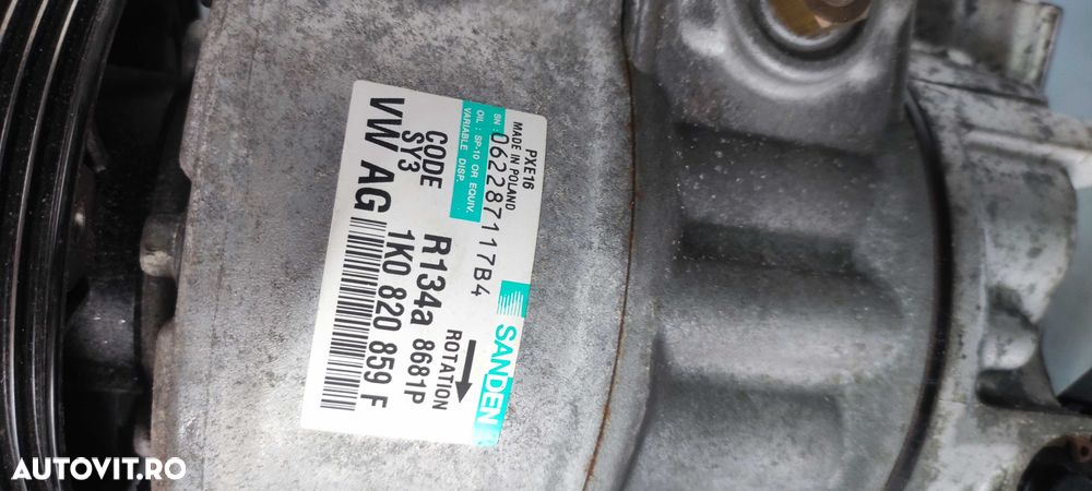 Compresor clima volkswagen vw passat, golf, touran BMN, BMP cod 1K0820859F - 5