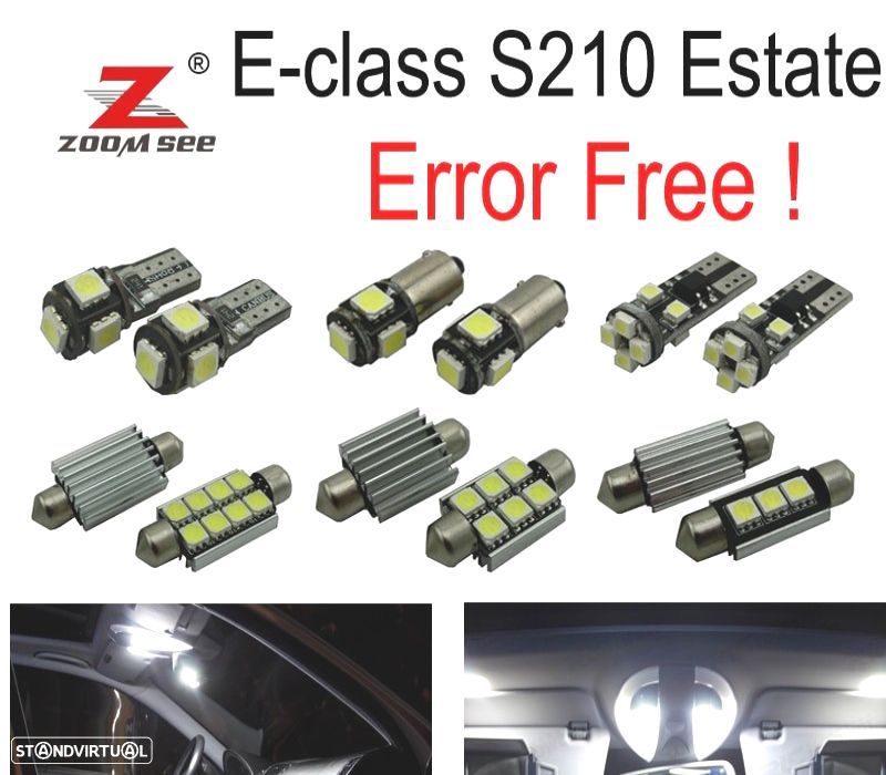 KIT COMPLETO DE 20 LÂMPADAS LED INTERIOR PARA MERCEDES E CLASE S212 ESTATE WAGON E200 E250 E300 E35 - 1