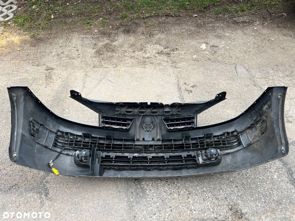 RENAULT MEGANE II 2 ZDERZAK PRZEDNI PRZÓD OE 8200073455 KOMPLETNY LISTWY KRATKI ATRAPY EMBLEMAT HALOGENY - 11