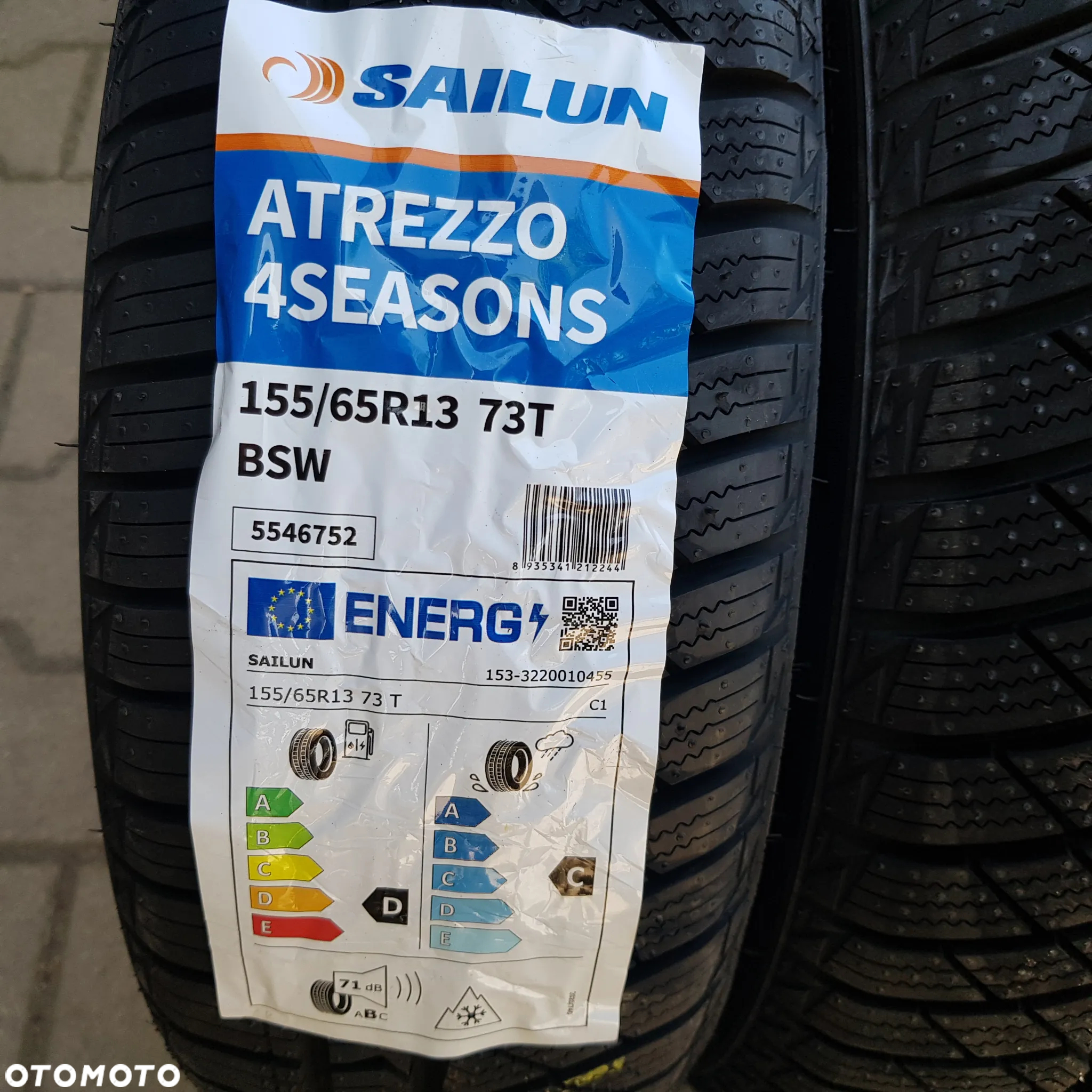 4x 155/65R13 Sailun Atrezzo 4 Seasons Komplet opon całorocznych - 2