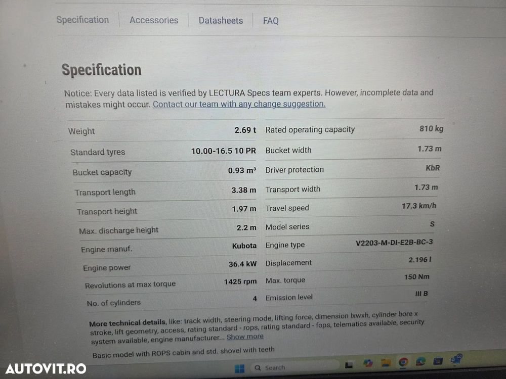 Bobcat S510, NOU 2025, ridica 810kg la 2,7t, ANVELOPE PLINE, Aer conditionat, usa cabina, motor Kubota 50CP, sist hidraulic suplimentar, cupa 1mc, furci, posibilitate leasing 5 ani-PROMOTIE 41.900 EUR+Tva - 39