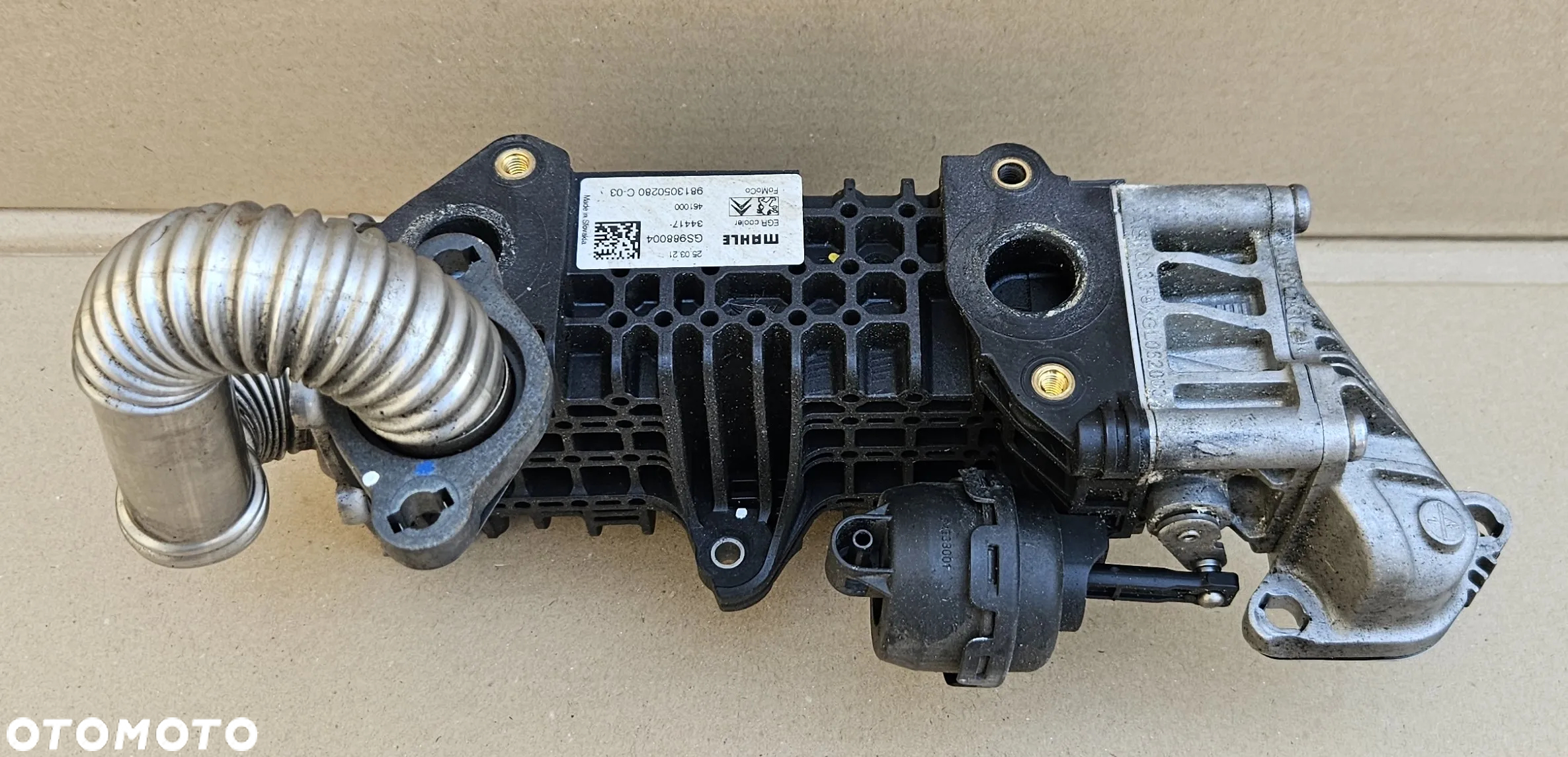 Chłodnica spalin EGR FORD CITROEN PEUGEOT TOYOTA 1.5 BlueHDI ORYGINAŁ 9813050280 - 2