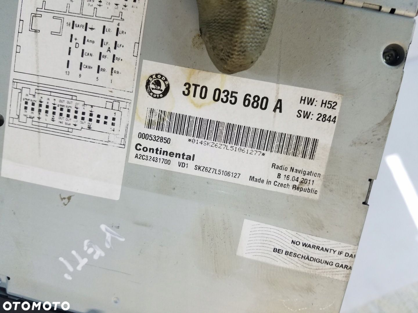 RADIO CD NAWIGACJA SKODA YETI 3T0035680A - 6