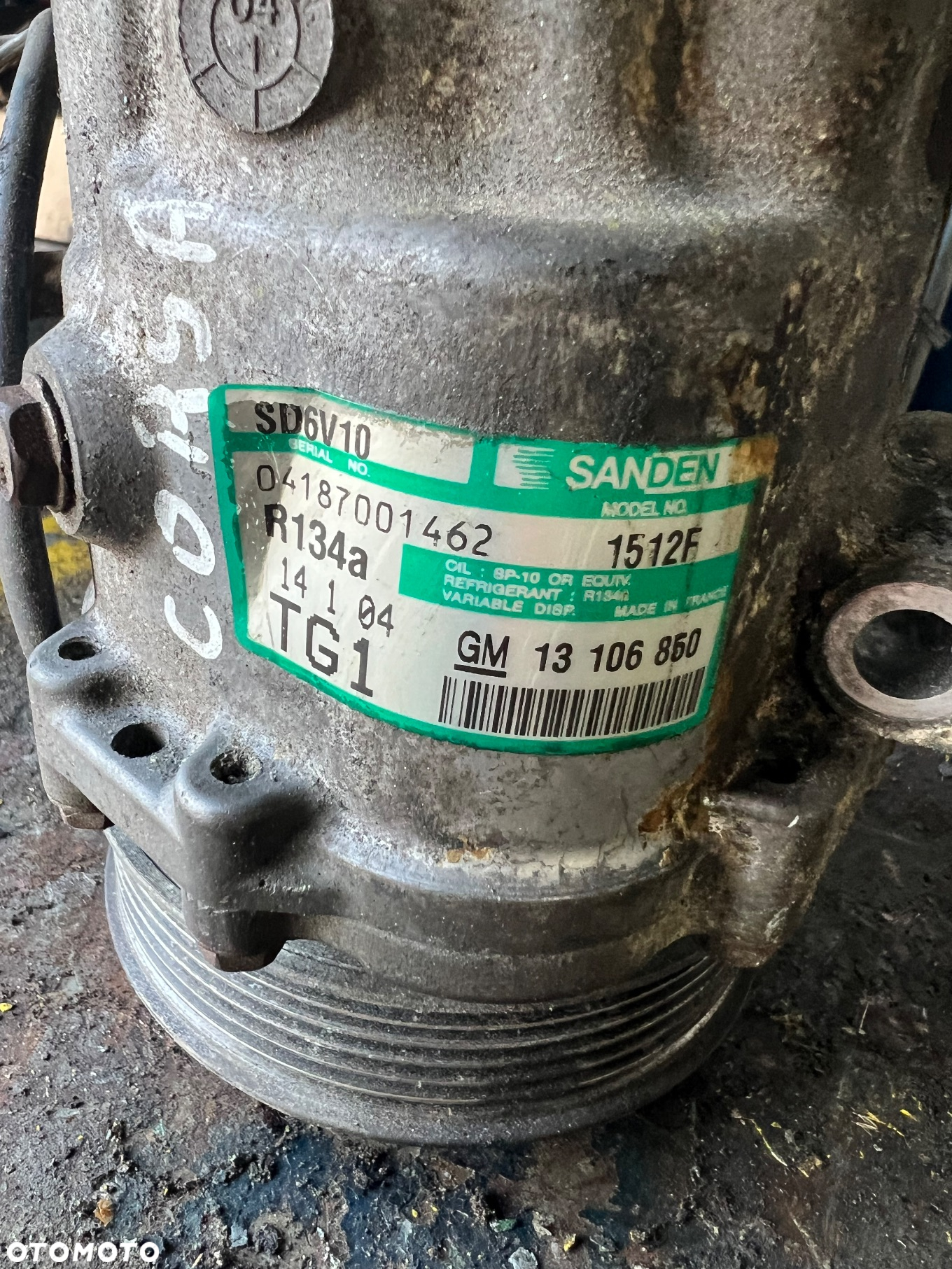 Kompresor sprężarka klimatyzacji Sanden SD6V10 GM13106850 Opel Suzuki 1.3 1.7 - 3