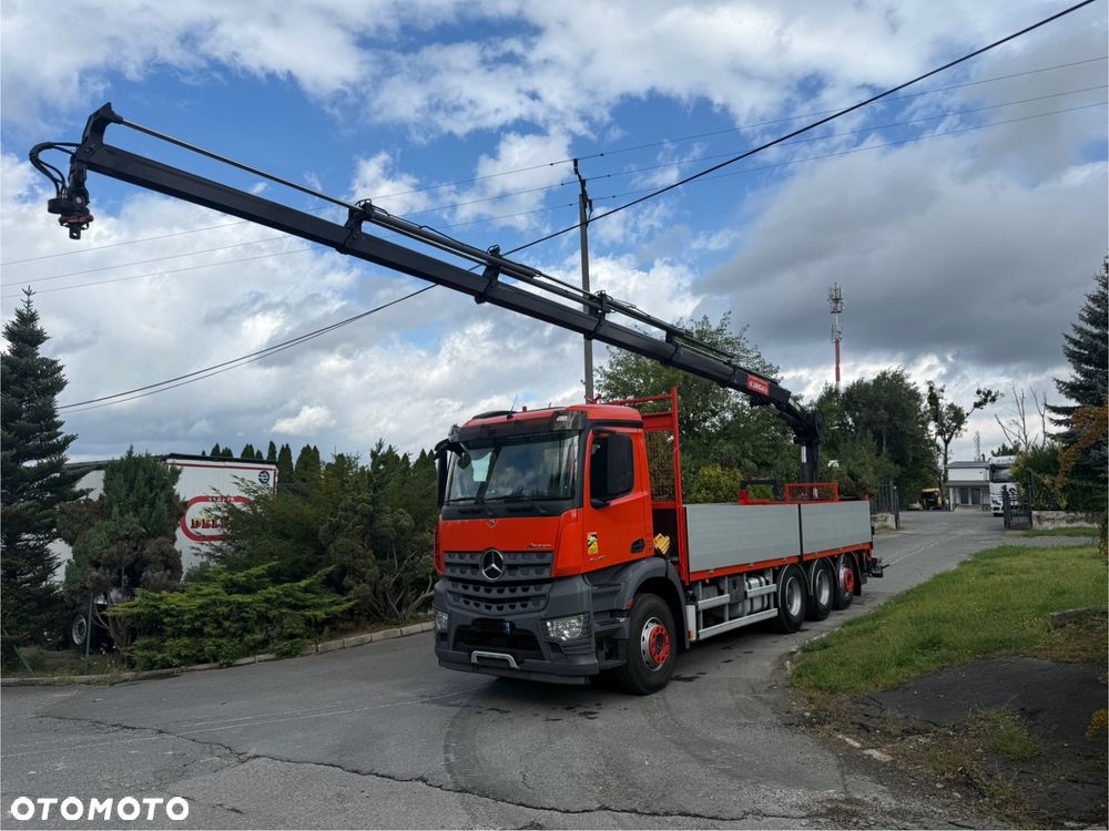 Mercedes-Benz AROCS 3240 *TRIDEM *HIAB X-HIPRO 192 E-5+RADIO* 7.5m PAKA Z BURTAMI* 8x4* KOŁA 90%* KAMERA* ROTATOR+WIDŁY* Z FRANCJI* - 1