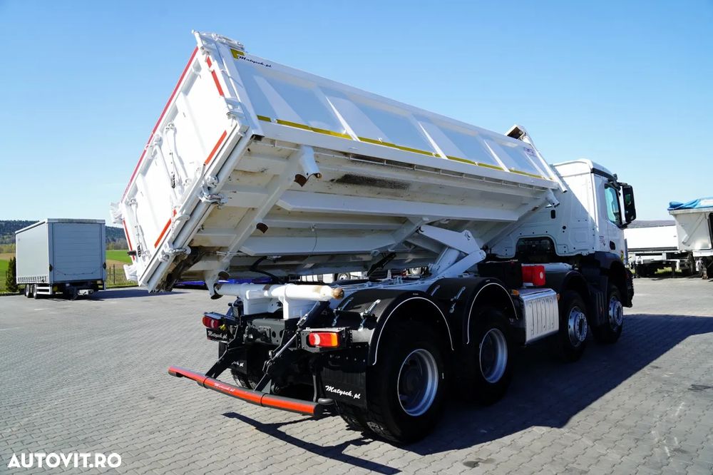 Mercedes-Benz AROCS 3243 / 8x4 / BASCULĂ DUBLU 6,1 M / LOCUL POSTAL HIDRODOXY / BORDMATIC / AUTOMATĂ / ANVELOPE 100% / EURO 6 / - 9