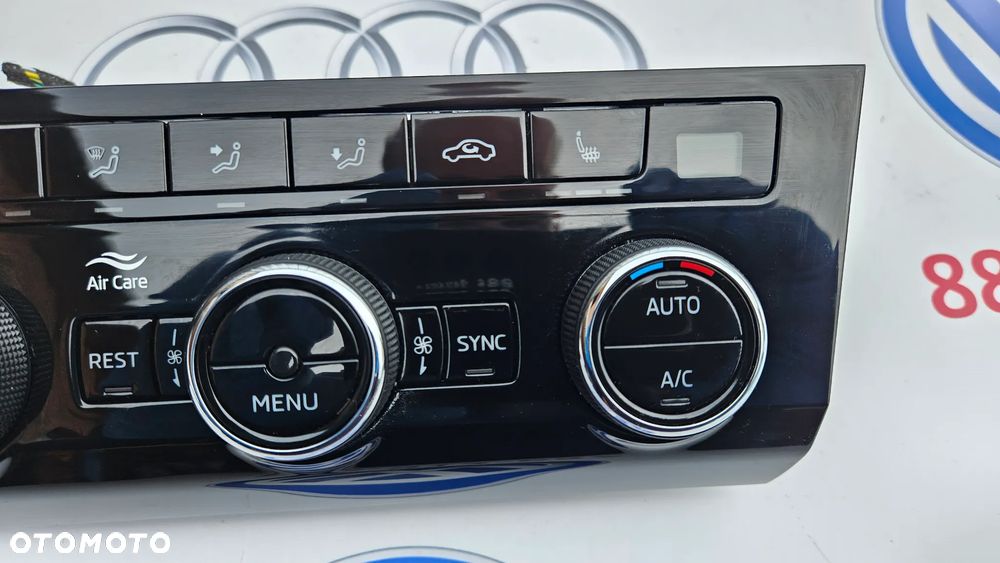 Skoda Superb 3 III 3V Panel klimatyzacji Sterowanie nawiewem panel klimy AC Grzane fotele 3V0907044FK EUROPA IDEALNY - 4