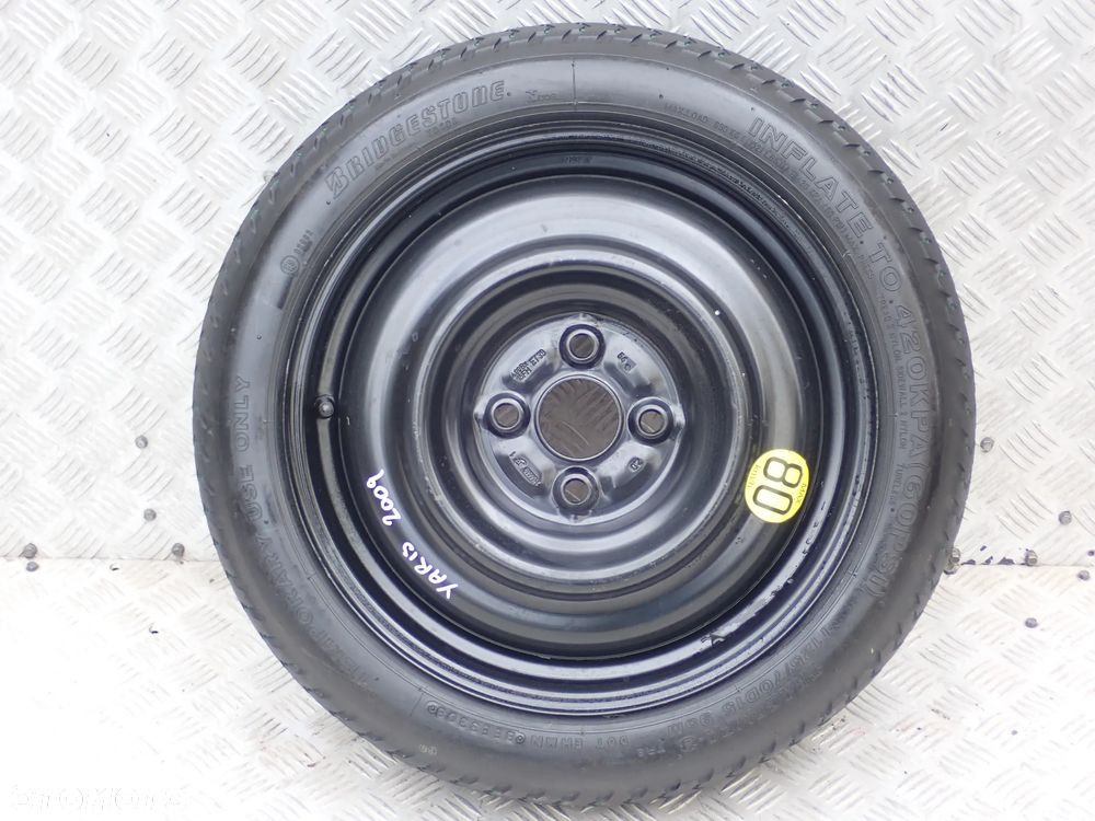 KOŁO ZAPASOWE DOJAZDOWE TOYOTA YARIS 2009 ROK  ET 39  4BX15  125/70/15 - 1