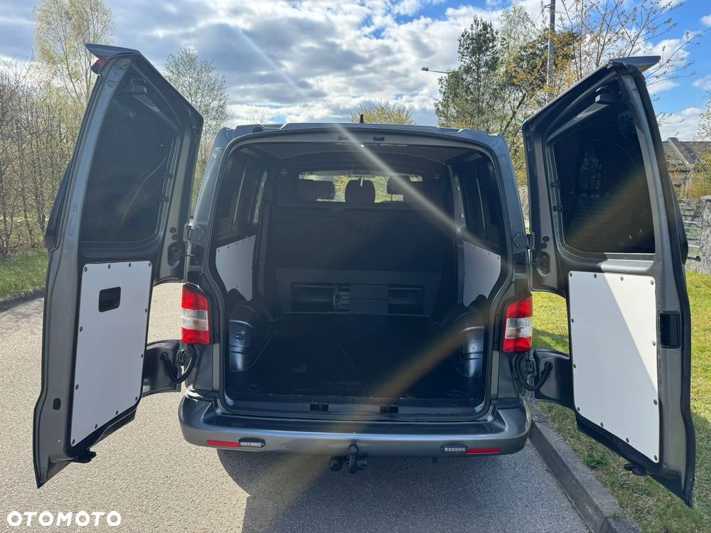 Volkswagen TRANSPORTER T5 L2H1 LIFT DŁUGI Klima Tempomat Navi Kamera Skóry Dubel Kabina 6os Brygadówka - 14