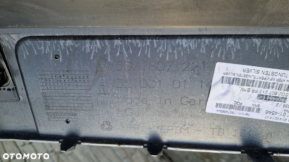 VOLKSWAGEN GOLF VII 5G0  12-17 ZDERZAK PRZÓD 5G0807221 - 6