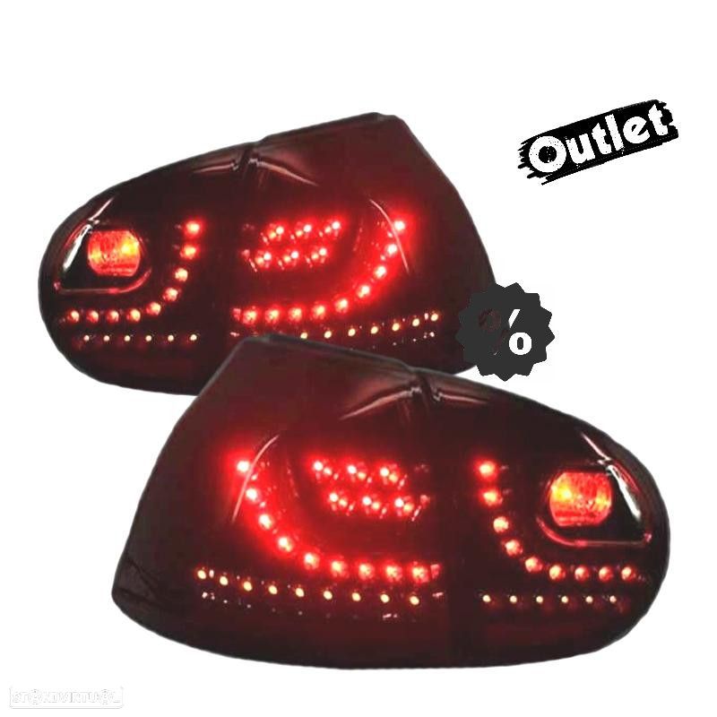 R147053C8 FAROLINS TRASEIROS LED VOLKSWAGEN VW GOLF 5 MK V 03-08 FUMADO ESCURECI - 1