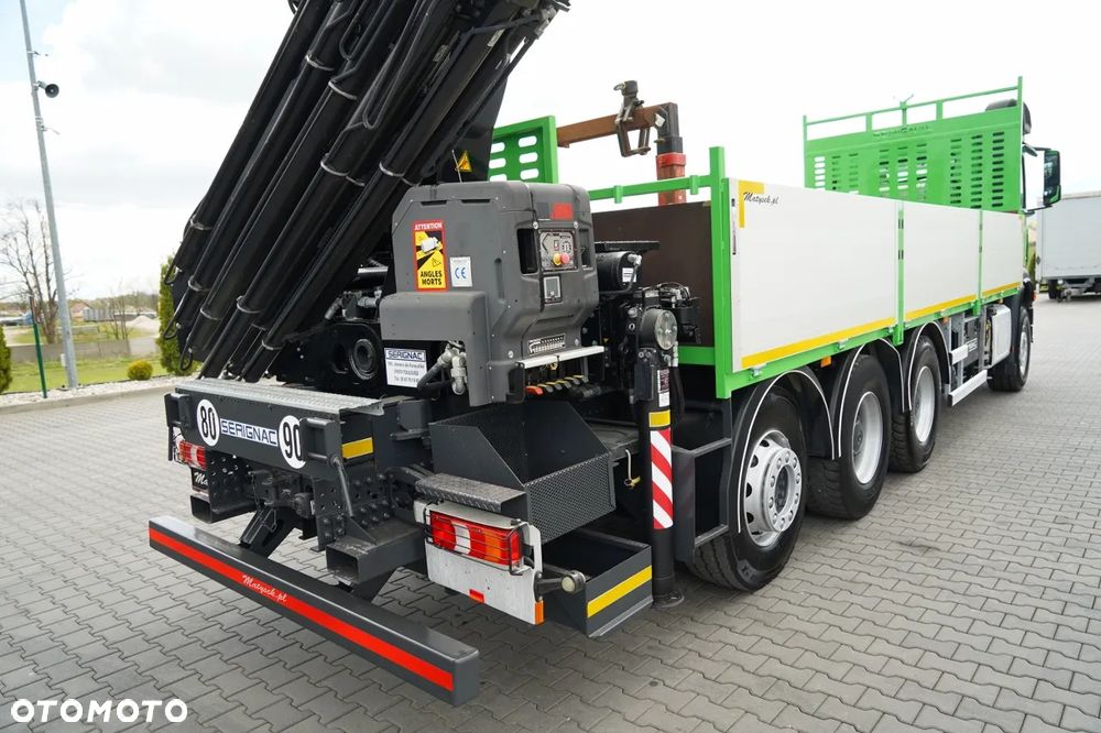 Mercedes-Benz AROCS 3240 / 8x4 / SKRZYNIOWY- 7 M / + HDS HIAB X-HIPRO 302 /  MAX 9 200 KG / 21 M  WYSÓW /  TRIDEM / PILOT / ROTATOR / WIDŁY / OŚ PODNOSZONA / EURO 6 - 19