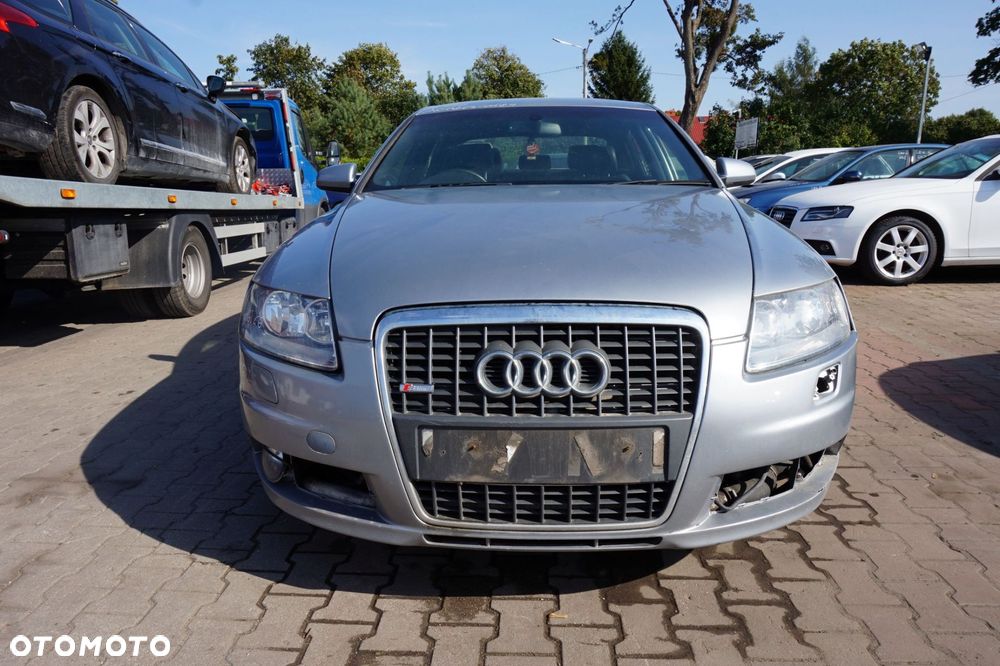 MASKA ZDERZAK BŁOTNIKI LAMPY A6 C6 LY7J S-LINE AUDI 2004-2008 SREBRNY PRZÓD KOMPLETNY - 1