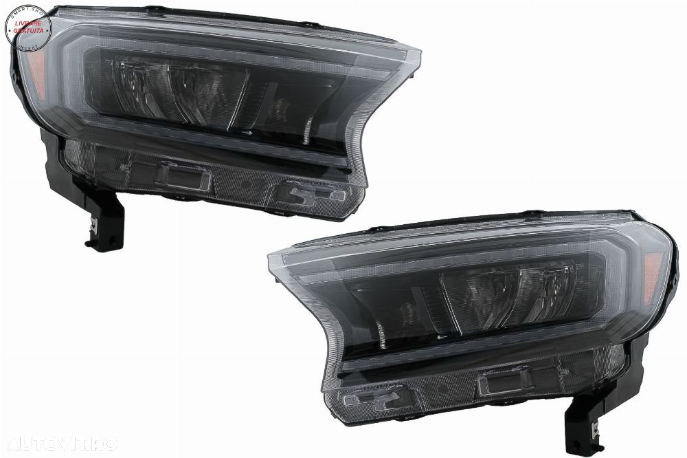 Faruri LED Light Bar Ford Ranger (2015-2020) LHD Negru cu Semnal Dinamic- livrare gratuita - 13