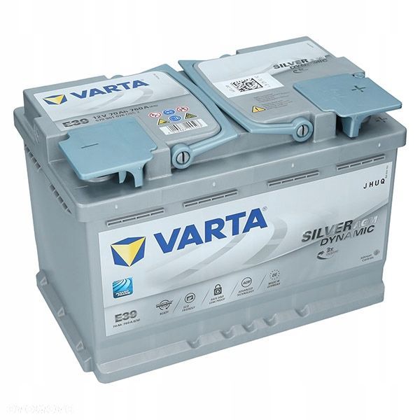 Akumulator Varta AGM A7 12V 70Ah 760A L3 StartStop E39 P - 20 kg - 1