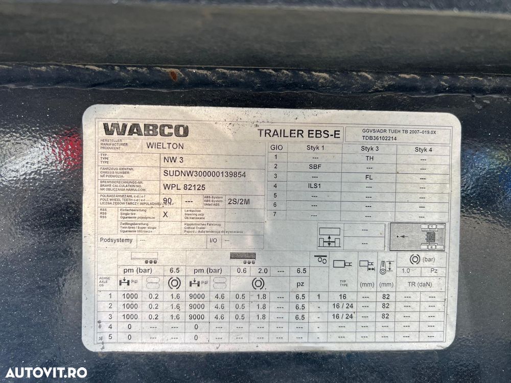 Wielton NW 3 A6 CEREALE BASCULABIL AXA LIFTANTA - 12