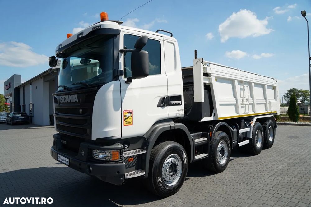 Scania G 410 / 8X4 / CAROSERIE BACĂ ASFALT / 2X CLAPETĂ HIDRAULICĂ / ACOPERIȘ HIDRAULIC / PENTRU PAVINGURI - 11