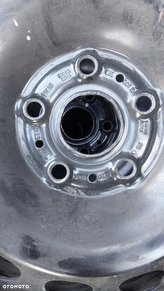 Komplet felg stalowych 5x112 et43 6x16 5q0601027cj Skoda Octavia SuperB Seat Alhambra Altea Leon Toledo VW Golf 7 8 9 - 3