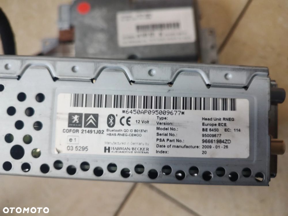 CITROEN C5 X7 CD RADIO NAVI WYŚWIETLACZ 96661984ZD - 2