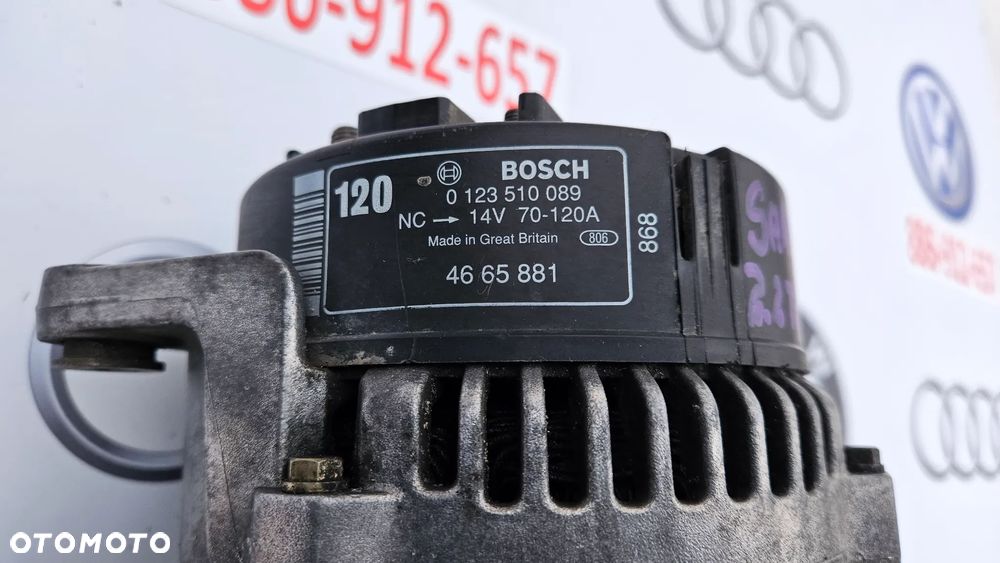 Saab 93 9-3 I YS3D 1998- 2.2 TID Alternator 4665881 BOSCH 120A - 4