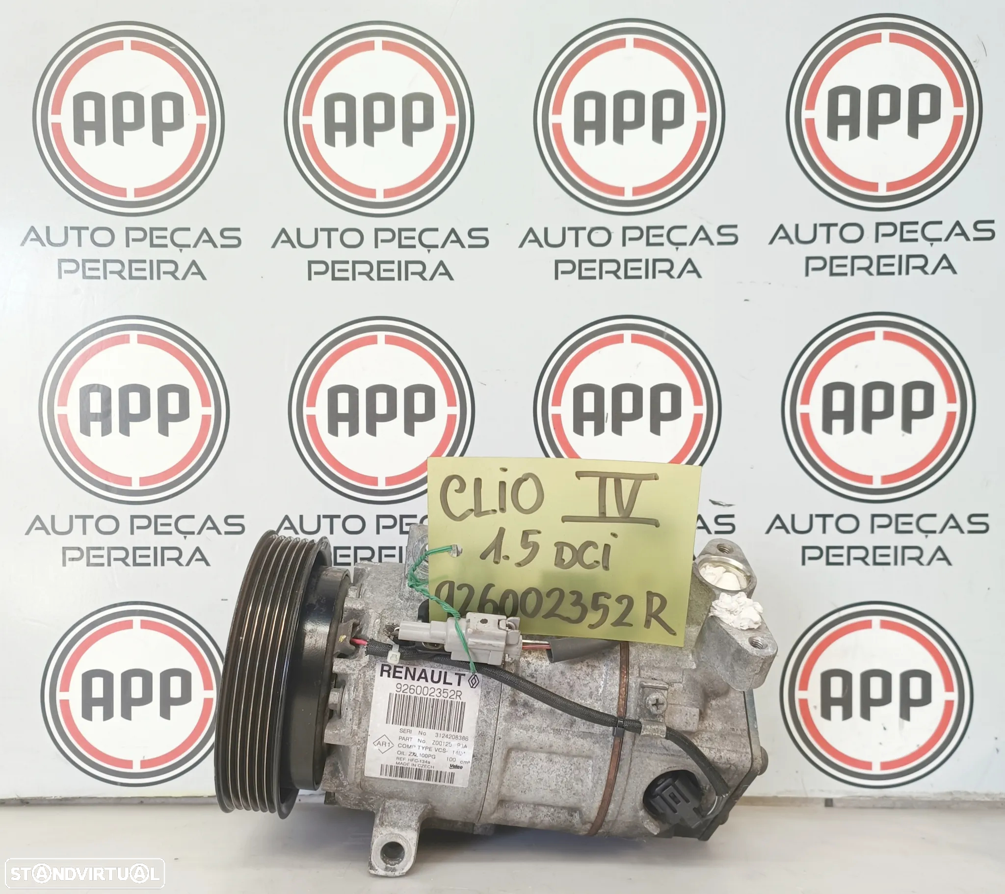 Compressor ar condicionado Renault Clio IV 0.9 TCE, referência 926000734R , Clio 1.5 DCI 926002352R , UNIDADE . - 2