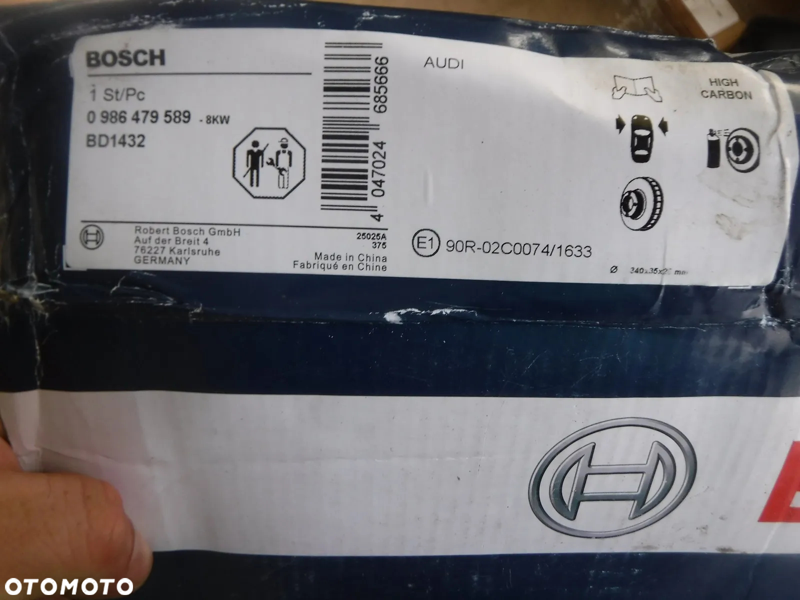 tarcze hamulcowe bosch 345mm audi a8 d2 - 2
