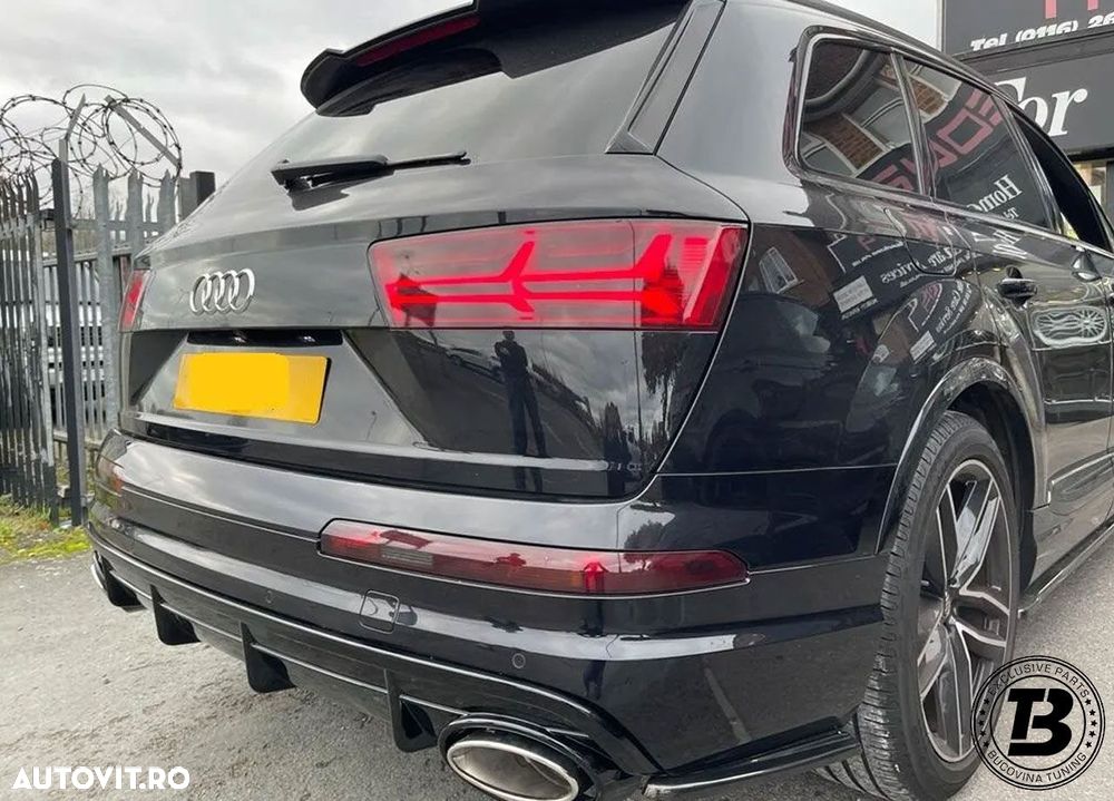 Difuzor Bara Spate cu Ornamente compatibil cu Audi Q7 4M S-Line RSQ7 Design - 16