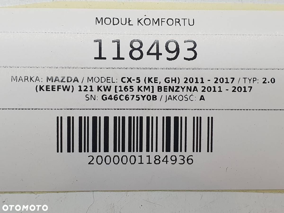 MODUŁ STEROWNIK KOMFORTU MAZDA CX-5 I G46C675Y0B - 7