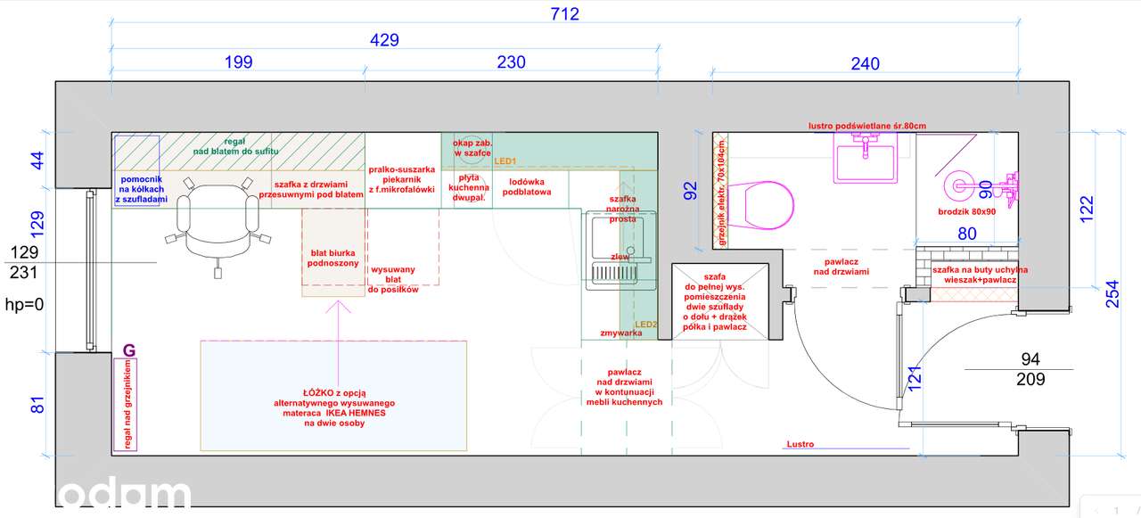 Nowoczesne mieszkanie/ studio 18m² | Sołtysowicka 22| Kompletne AGD