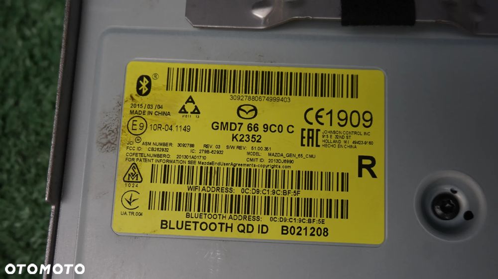 Mazda CX-3 modul nawigacji z bluetooth GMD7 66 9C0 C  GMD7669C0C - 4